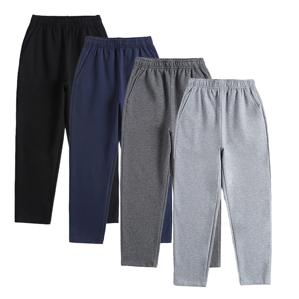 KYAIGUO Kids Teen Cotton Sweatpants for Boys Girls Soft Casual Closure Jogger Pants with Pockets Spring Summer Solid Colour Trousers for 4-14years